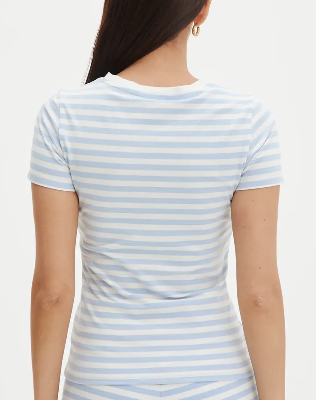 Stripe Cotton Fitted Tee