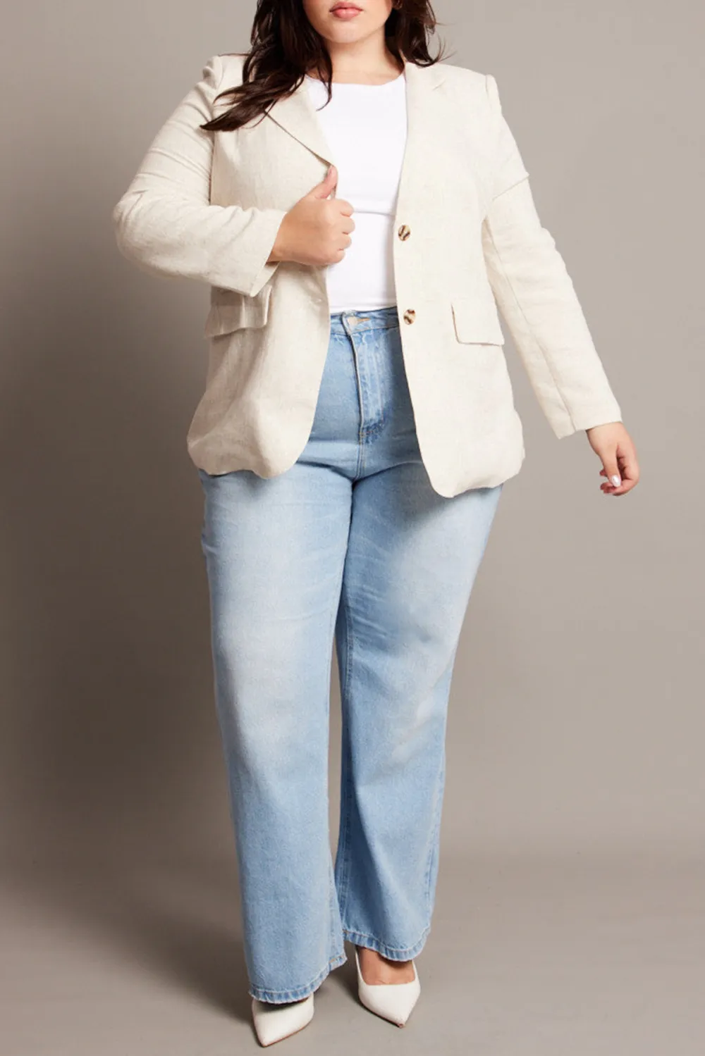 Casual loose suit collar jacket