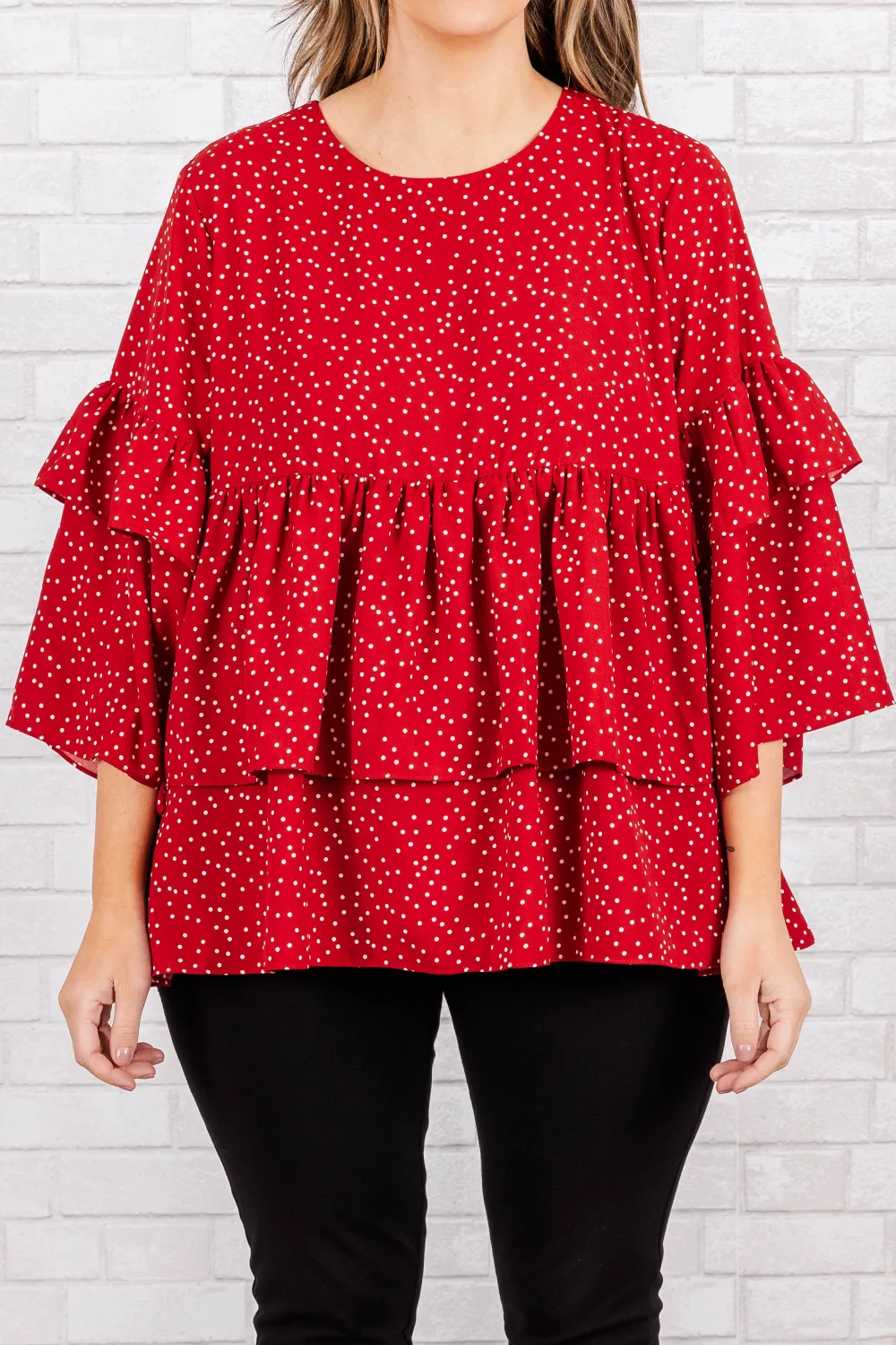 Wistfully Wonderful Top, Red