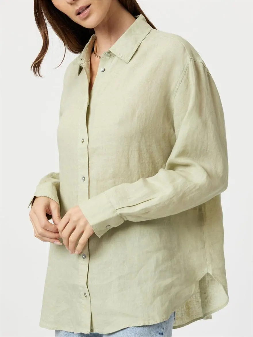 Casual inen Button-Up Shirt