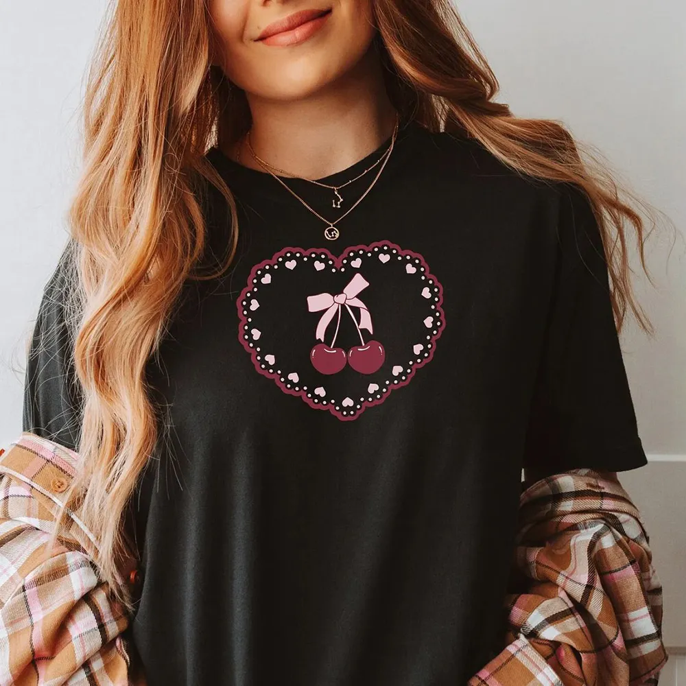 Cute Pajama Cherry Tee