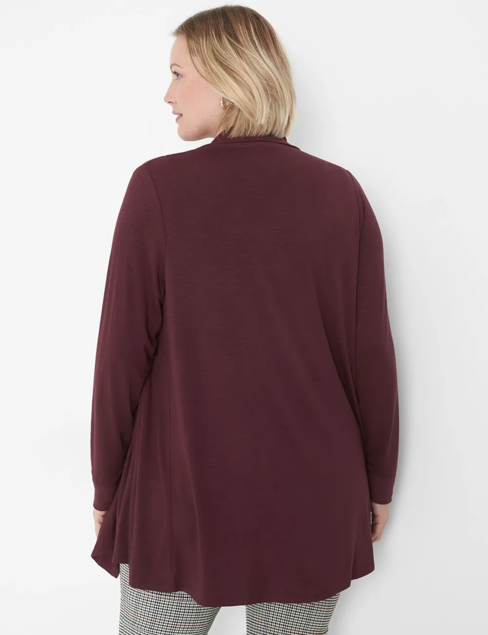 Long-Sleeve Rib Placket Overpiece