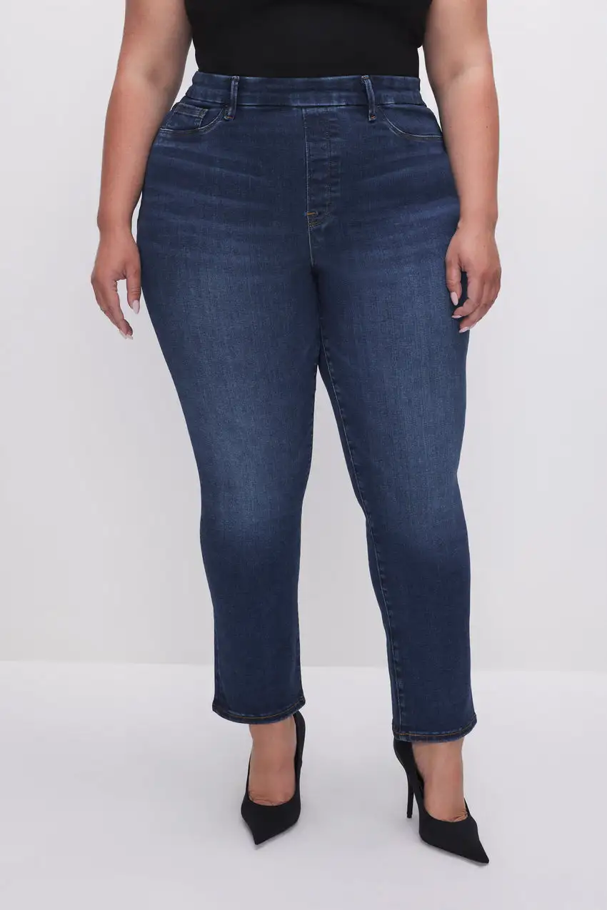 POWER STRETCH PULL-ON STRAIGHT JEANS