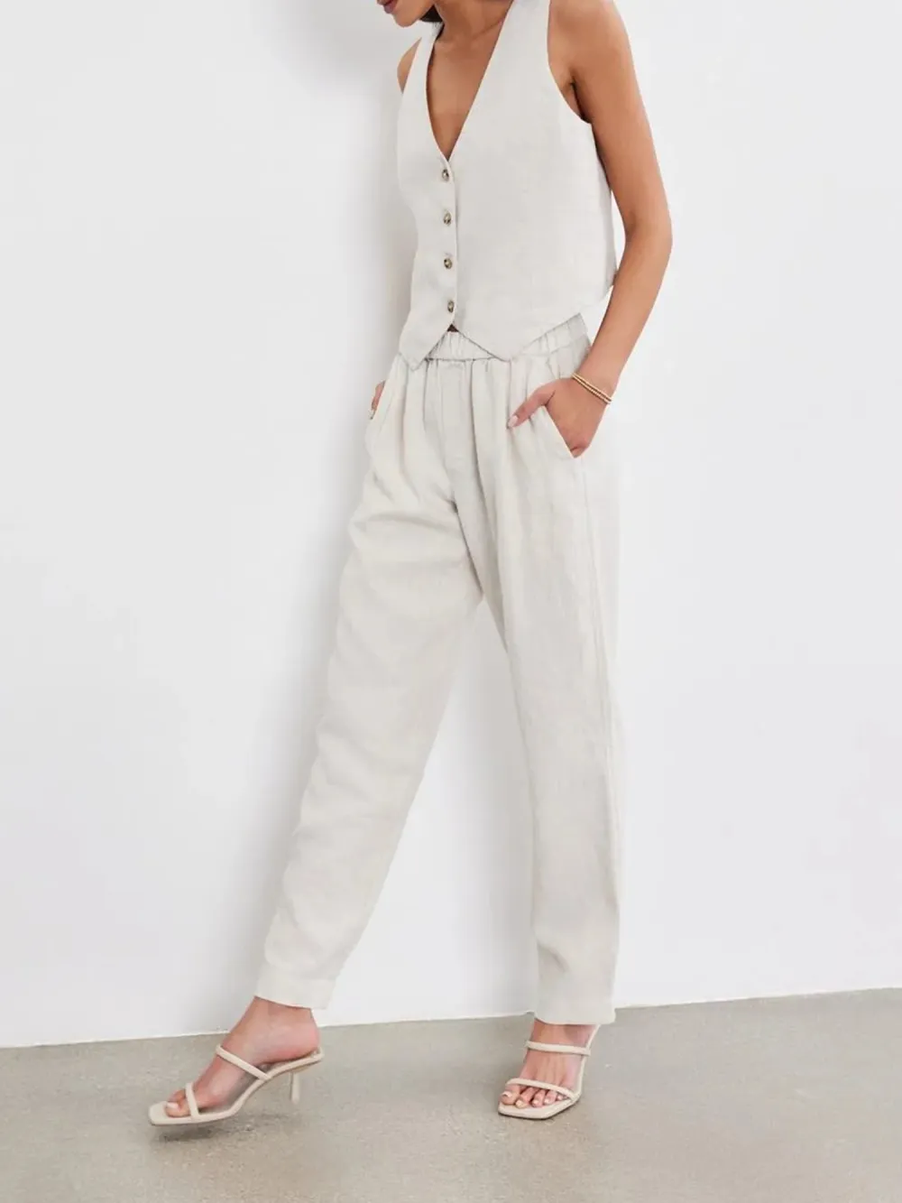 Jessie Heavy Linen Pant