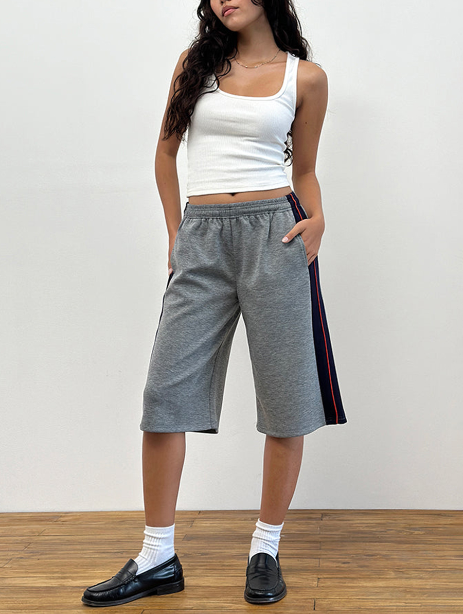 Ridley Side Stripe Shorts In Grey