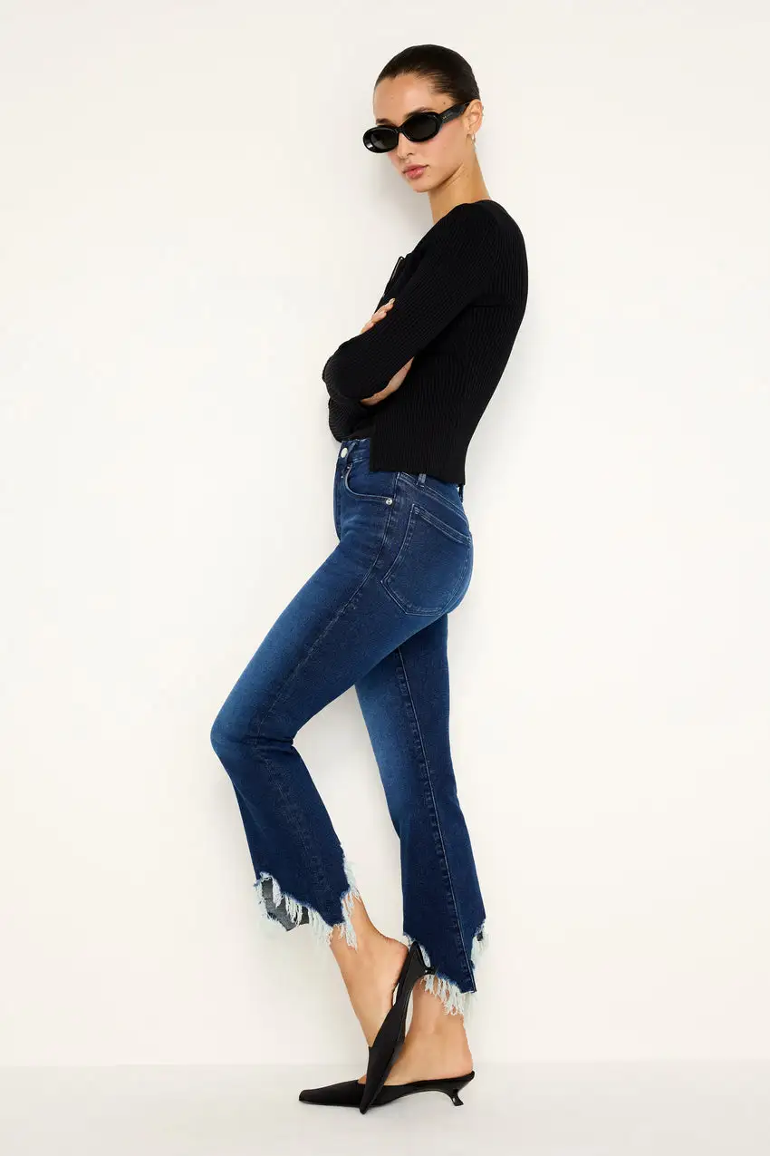 GOOD LEGS CROPPED MINI BOOT JEANS