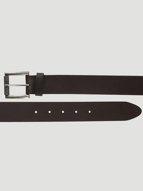 MEN'S STITCHED LEATHER BELT IN BROWN