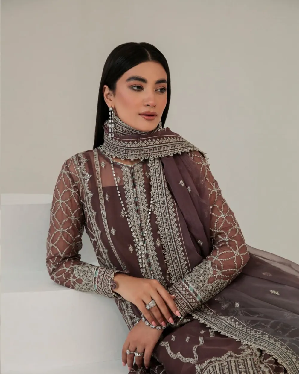 Embroidered Raw Silk Sets