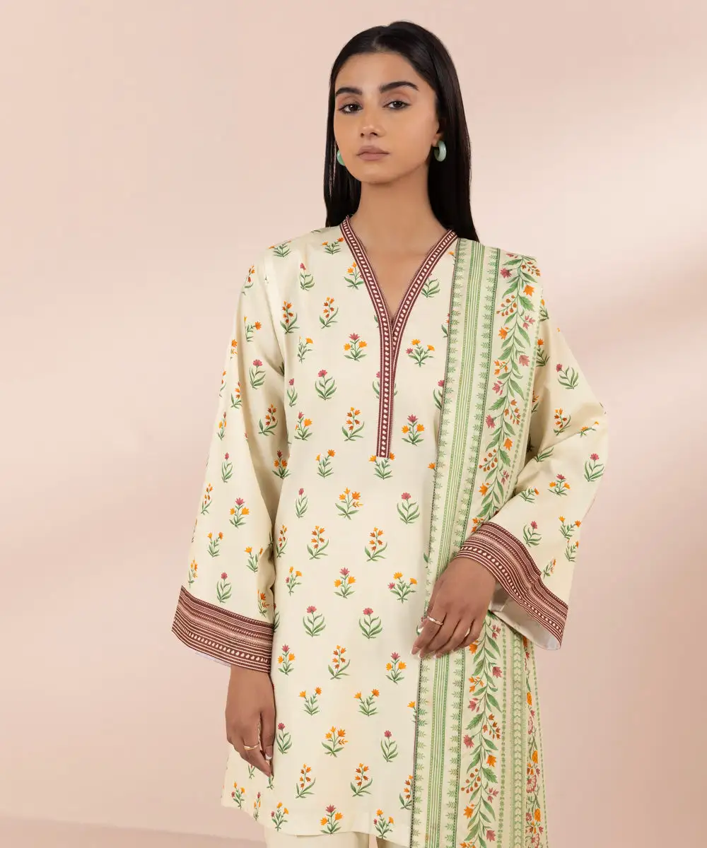 3 Piece - Printed Lawn Suit