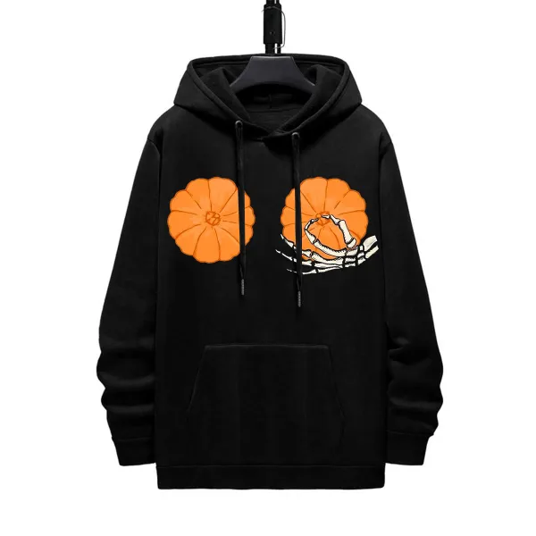 HALLOWEEN FUNNY PATTERN PRINTED HOODIE