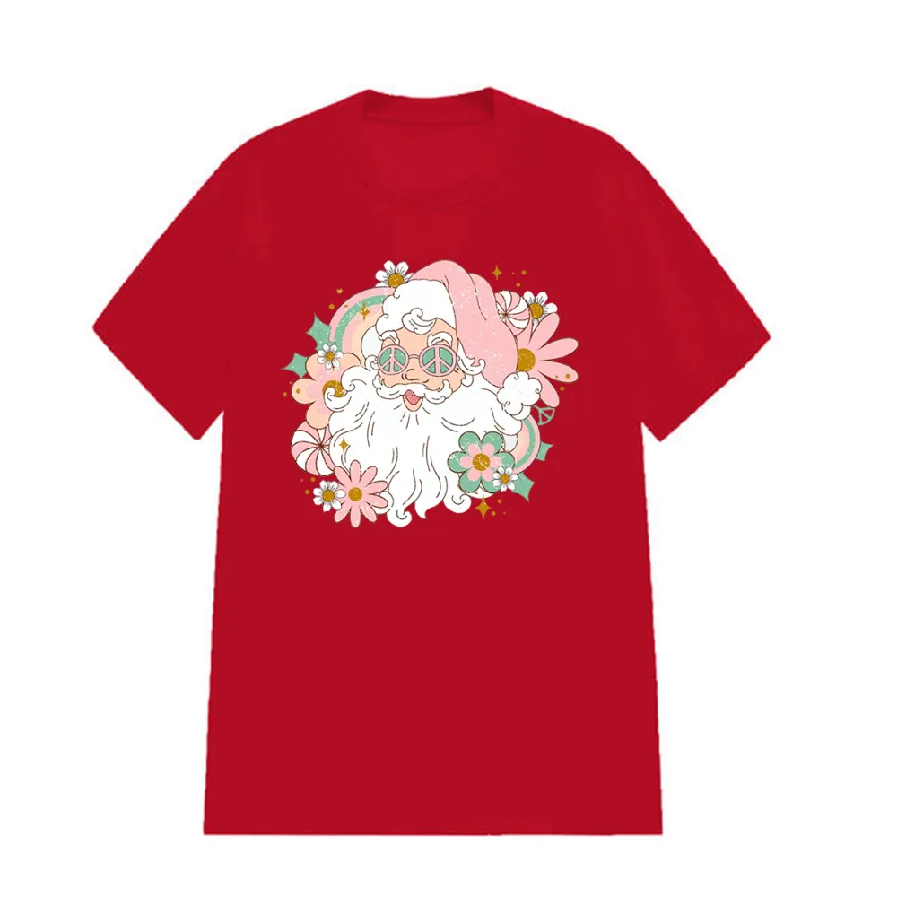 Pink Santa Claus head Women's T-shirt