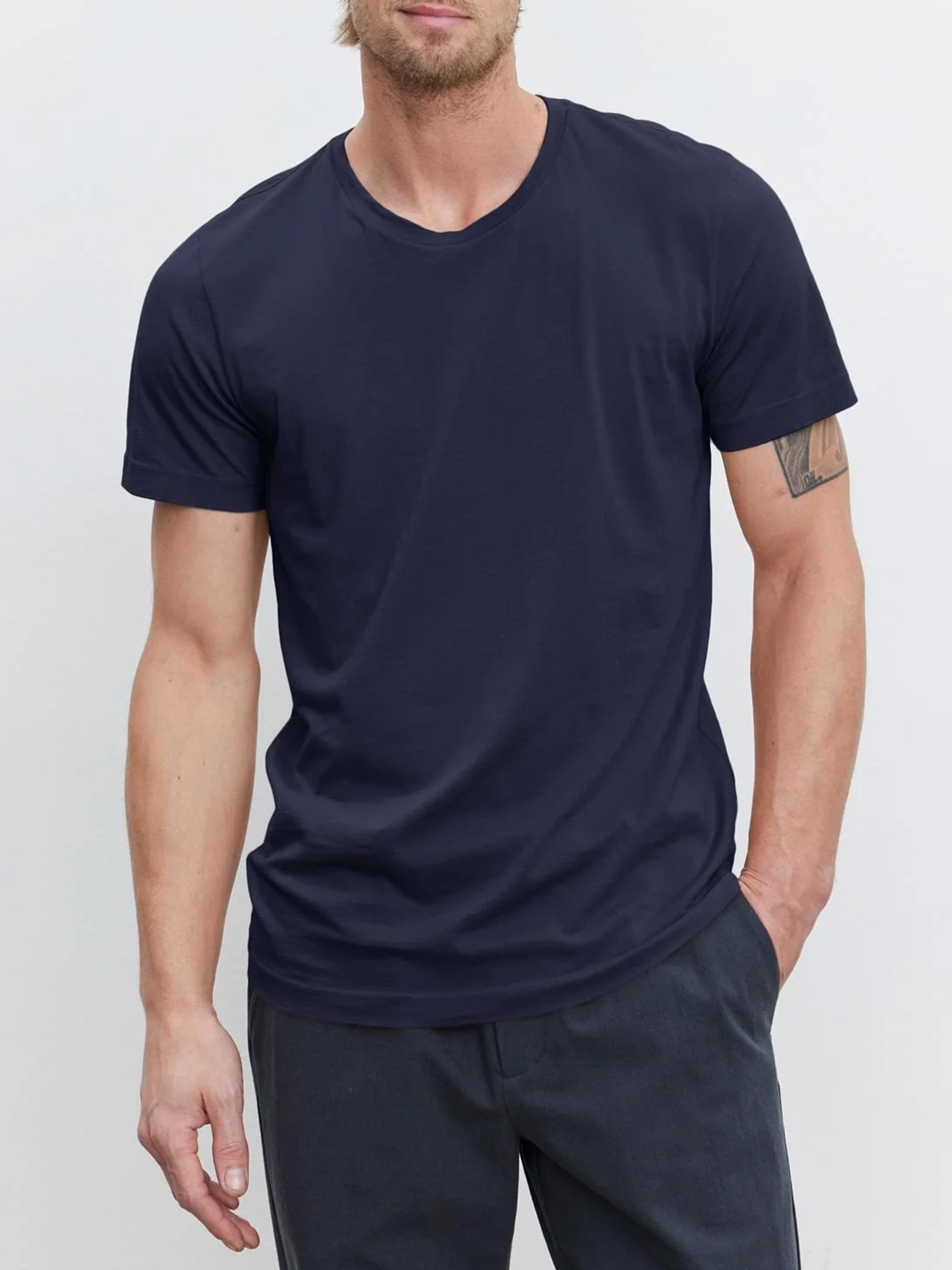 Men'S Fashion Round Neck Cotton T-Shirt