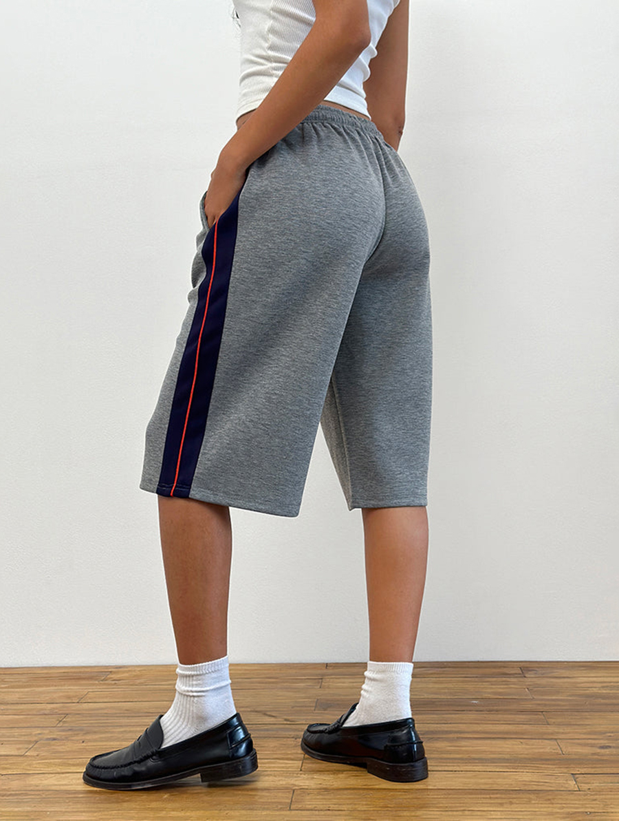 Ridley Side Stripe Shorts In Grey