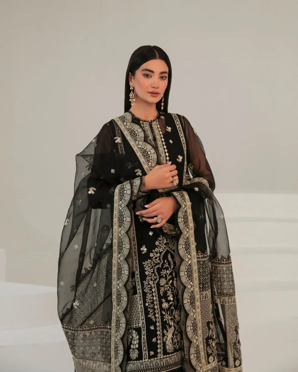 Embroidered Raw Silk Sets