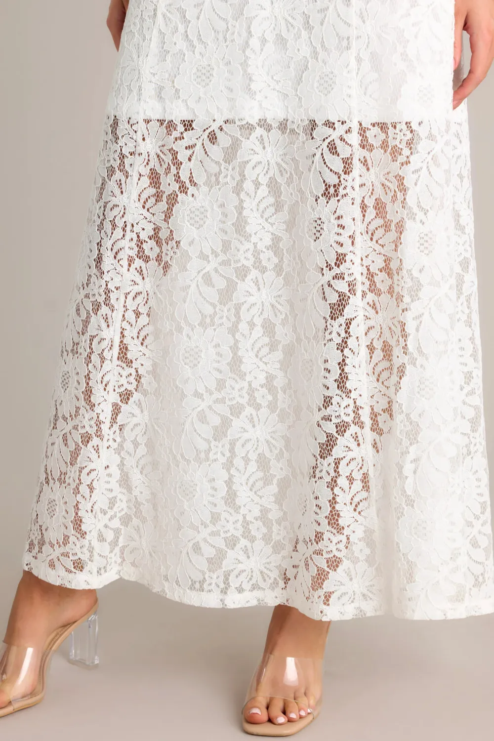 IRRESISTIBLE CHARM WHITE LACE MAXI DRESS