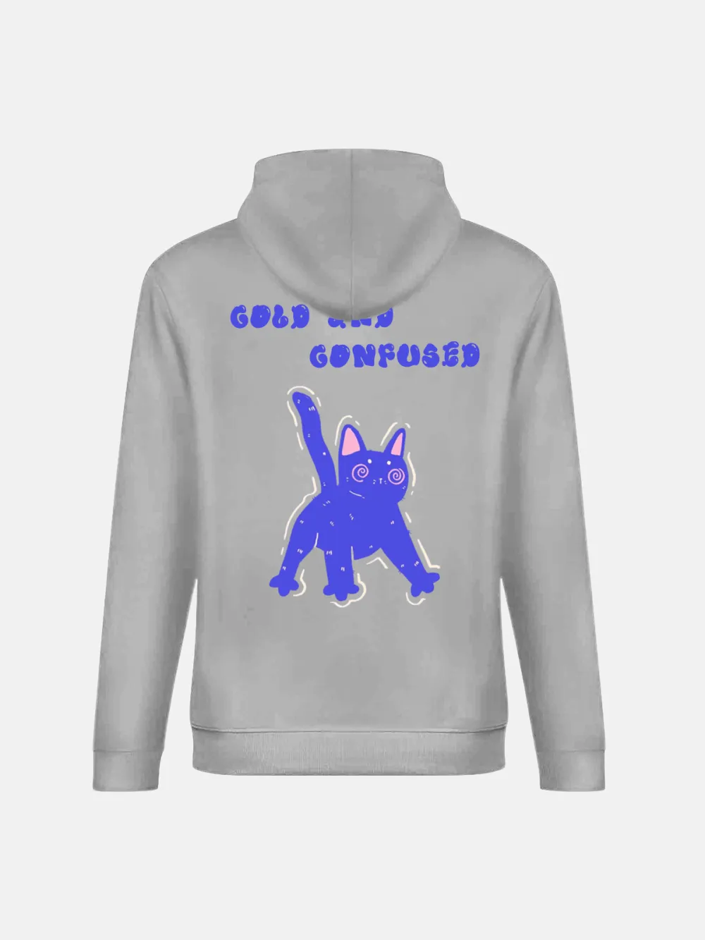 COLD N CONFUSED PATTERN PRINTED HOODIE