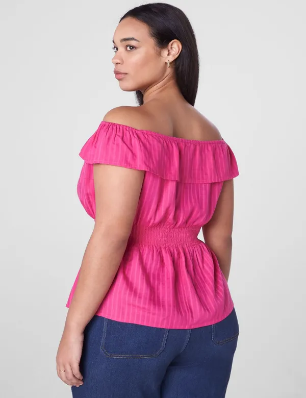 Off-The-Shoulder Peplum Top