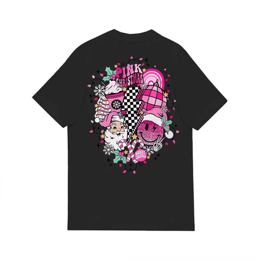 Pink Santa Claus head Women's T-shirt