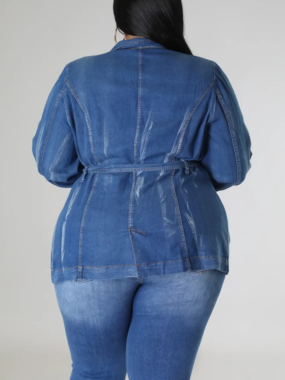 Plus-Size Fashion Denim Jacket For Women