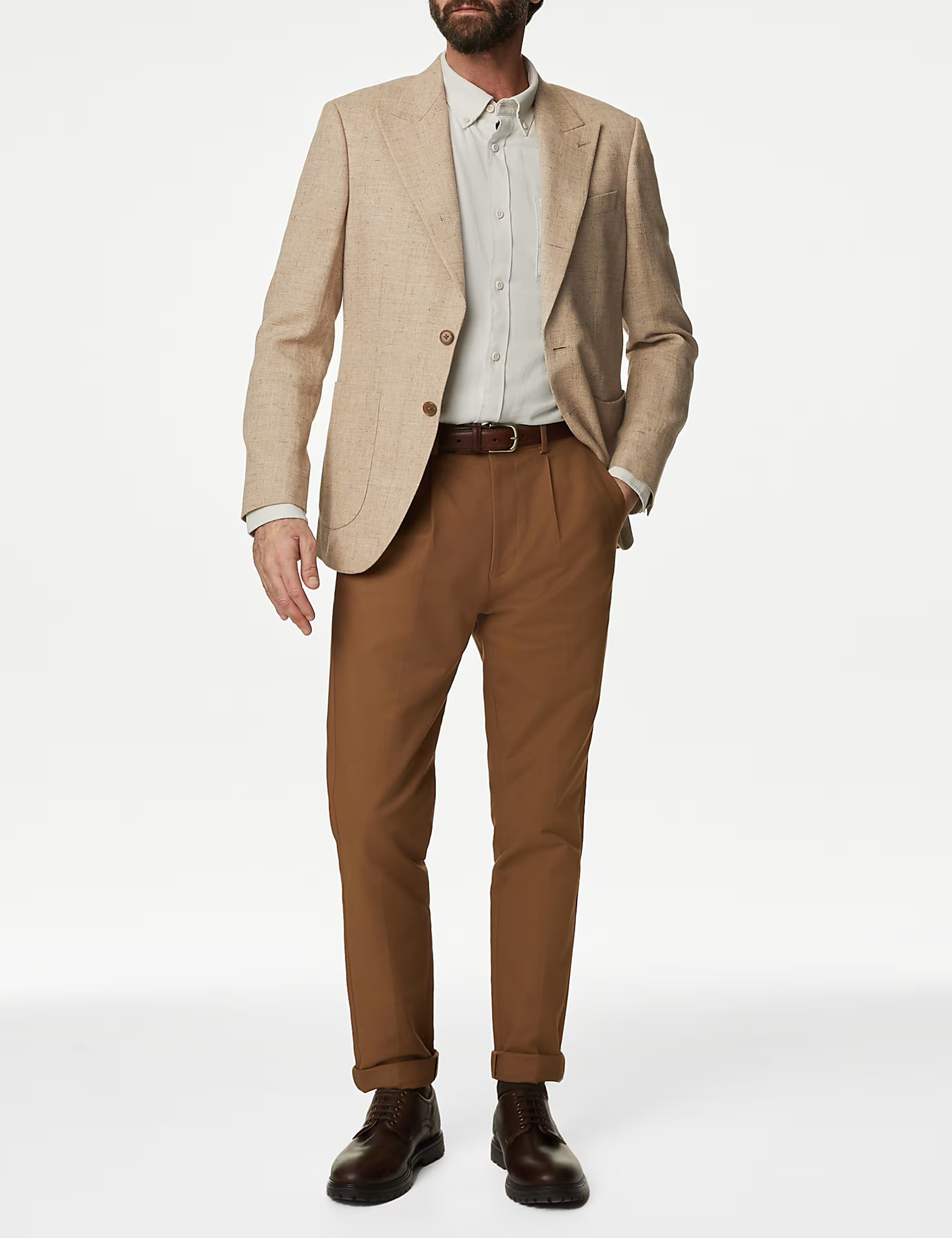 Linen Blend Textured Blazer