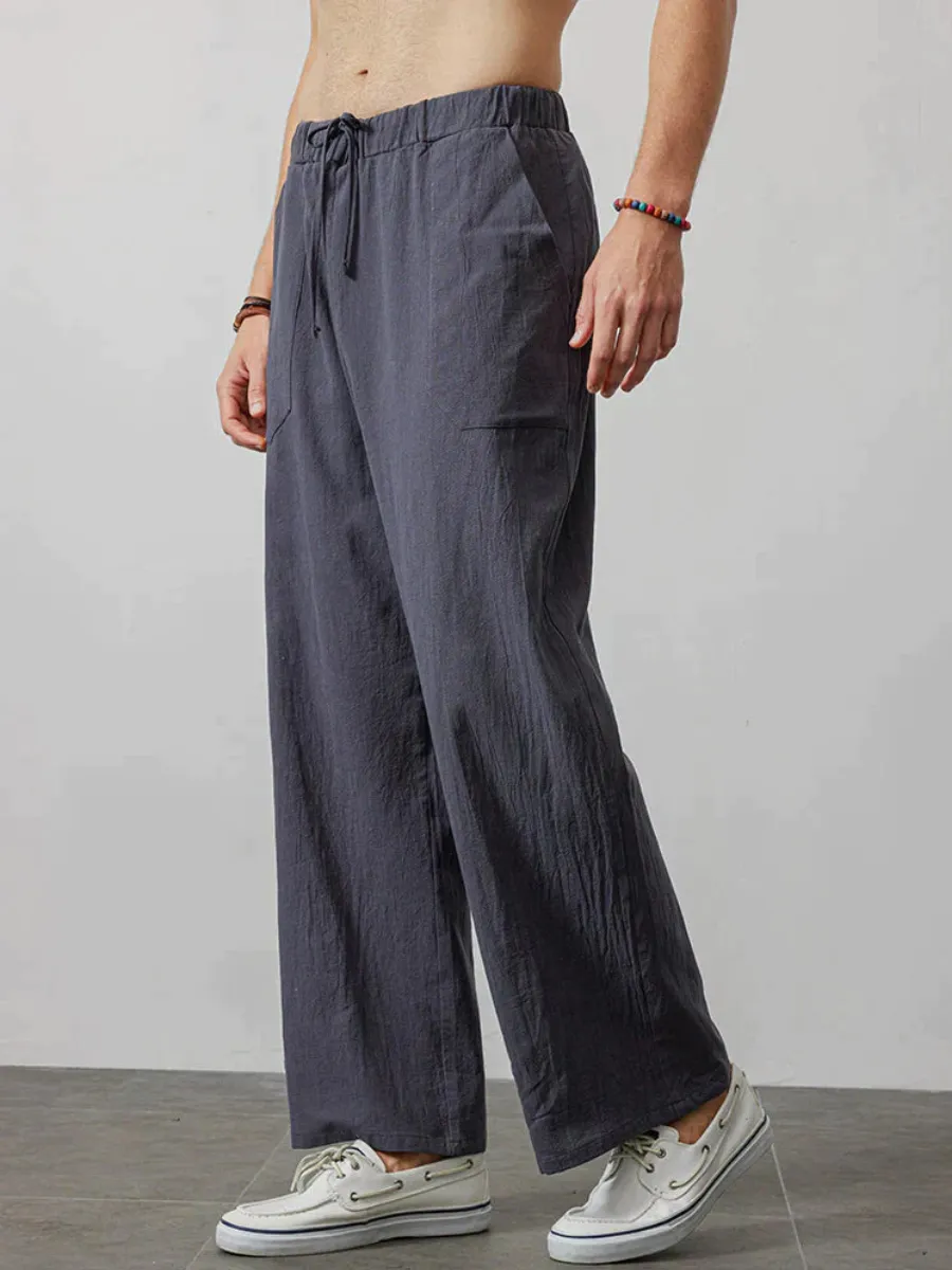 Comfortable Wide-Legged Linen Pants