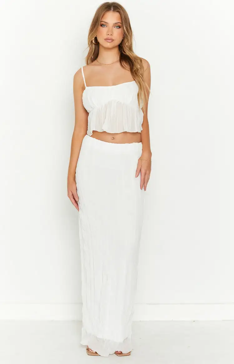 The Moment White Maxi Skirt