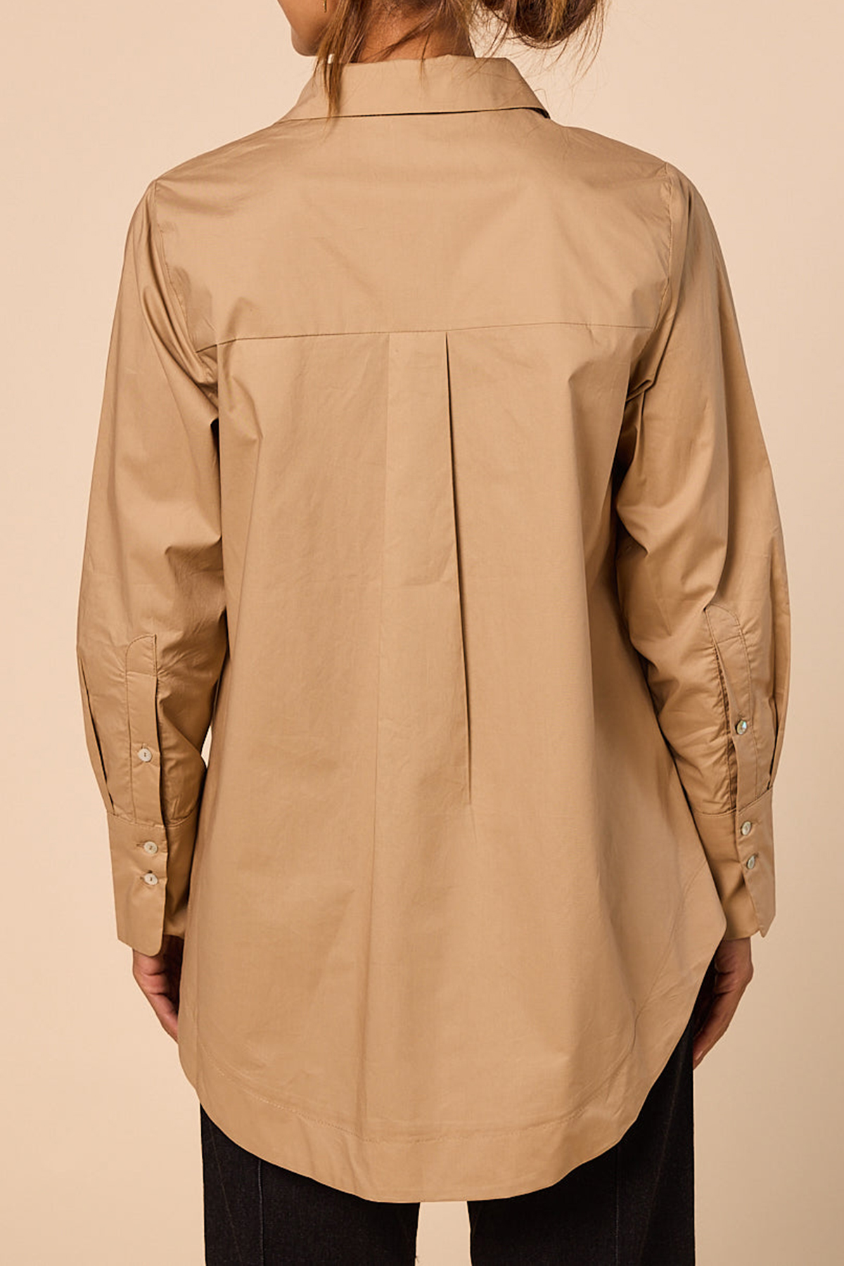 Oversized Boyfriend Shirt In Camel