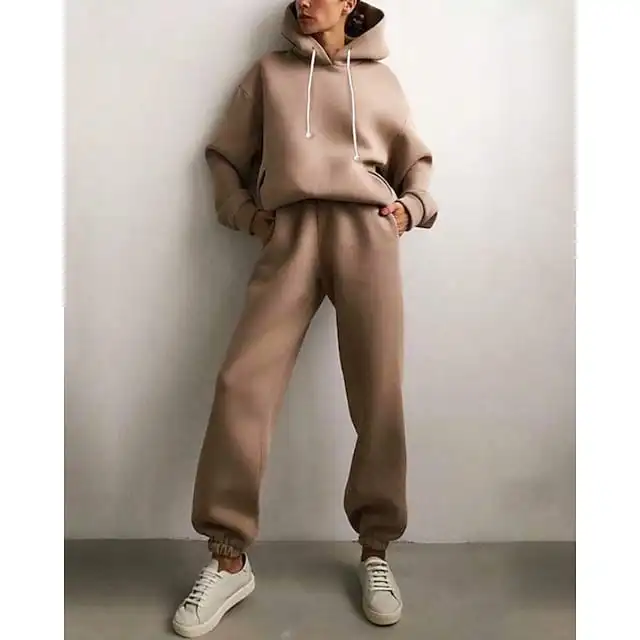 Women's Tracksuit Sweatsuit 2 Piece Street Winter Long Sleeve Fleece Thermal