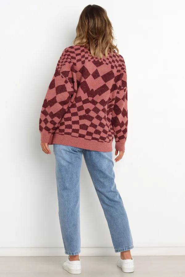 Lily Knit Sweater - Pink