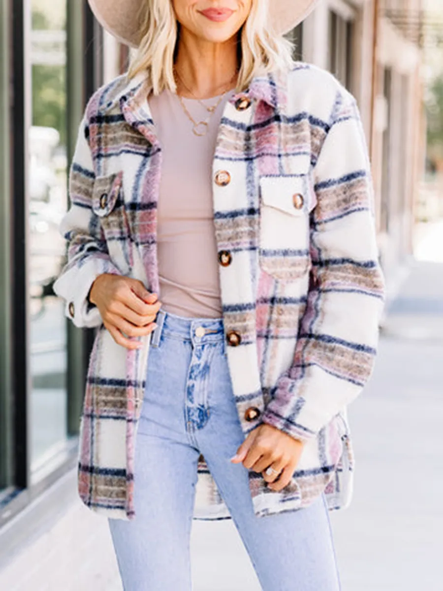 Pink Plaid Shacket