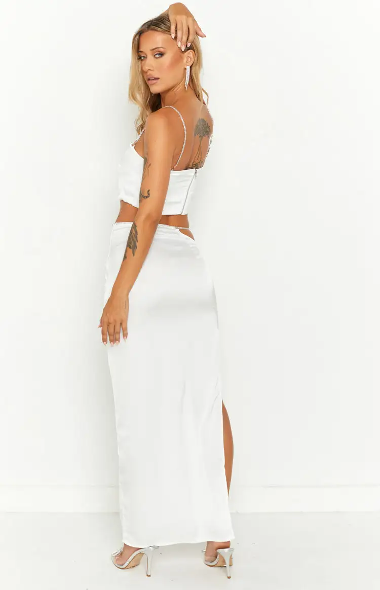 Confetti White Midi Skirt