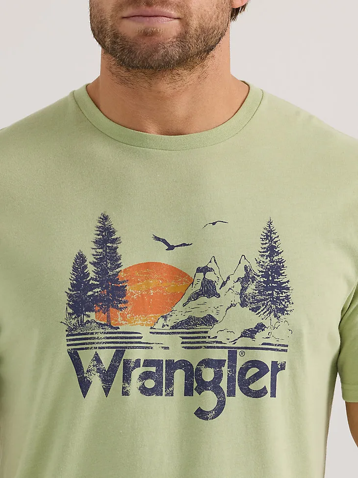 MEN'S WRANGLER WESTERN SUN GRAPHIC T-SHIRT IN RESEDA