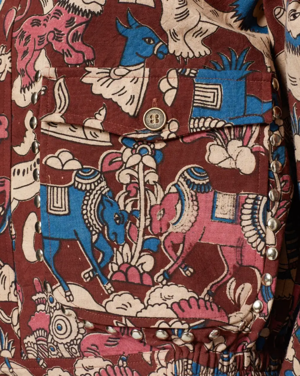 Lucky Coffee Kalamkari Jacket