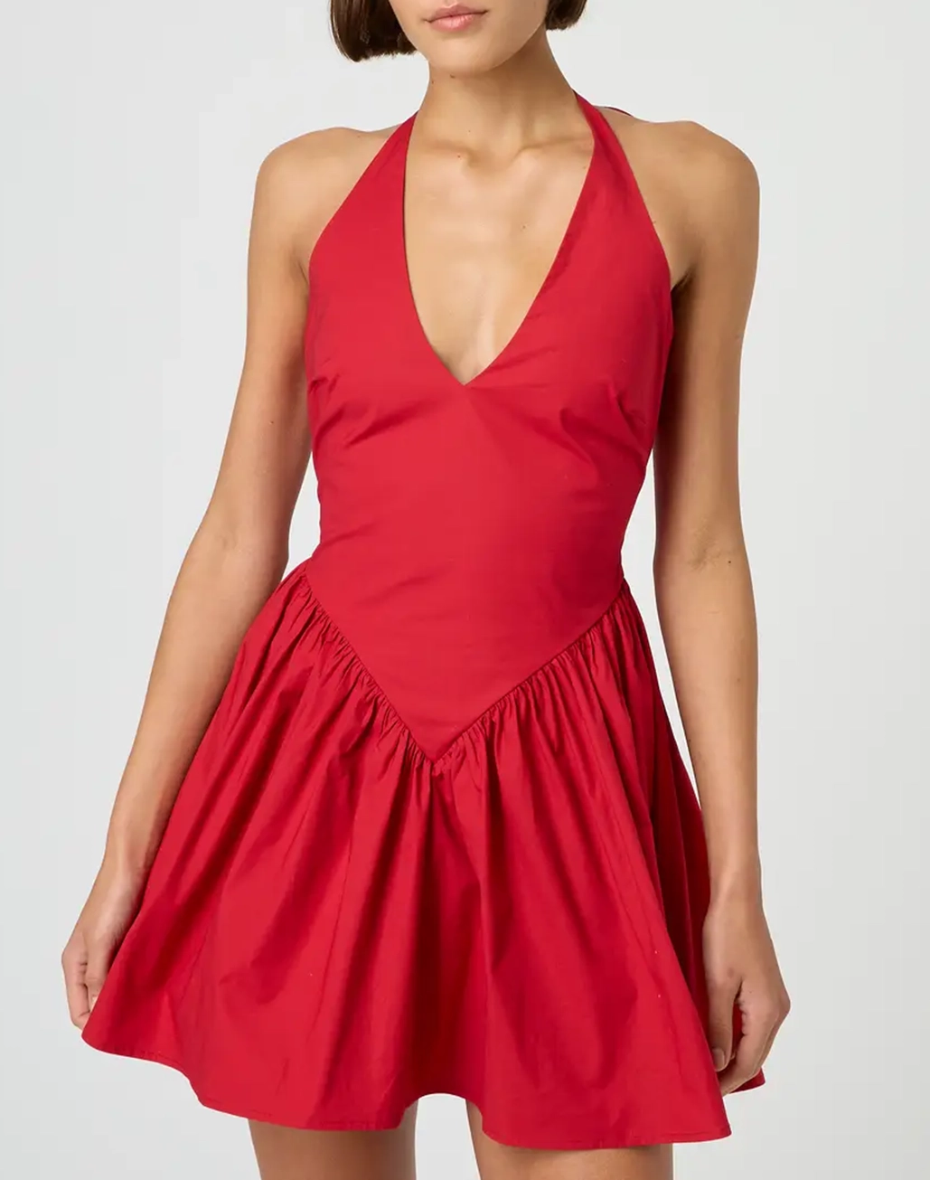 Drop Waist Halter Mini Dress