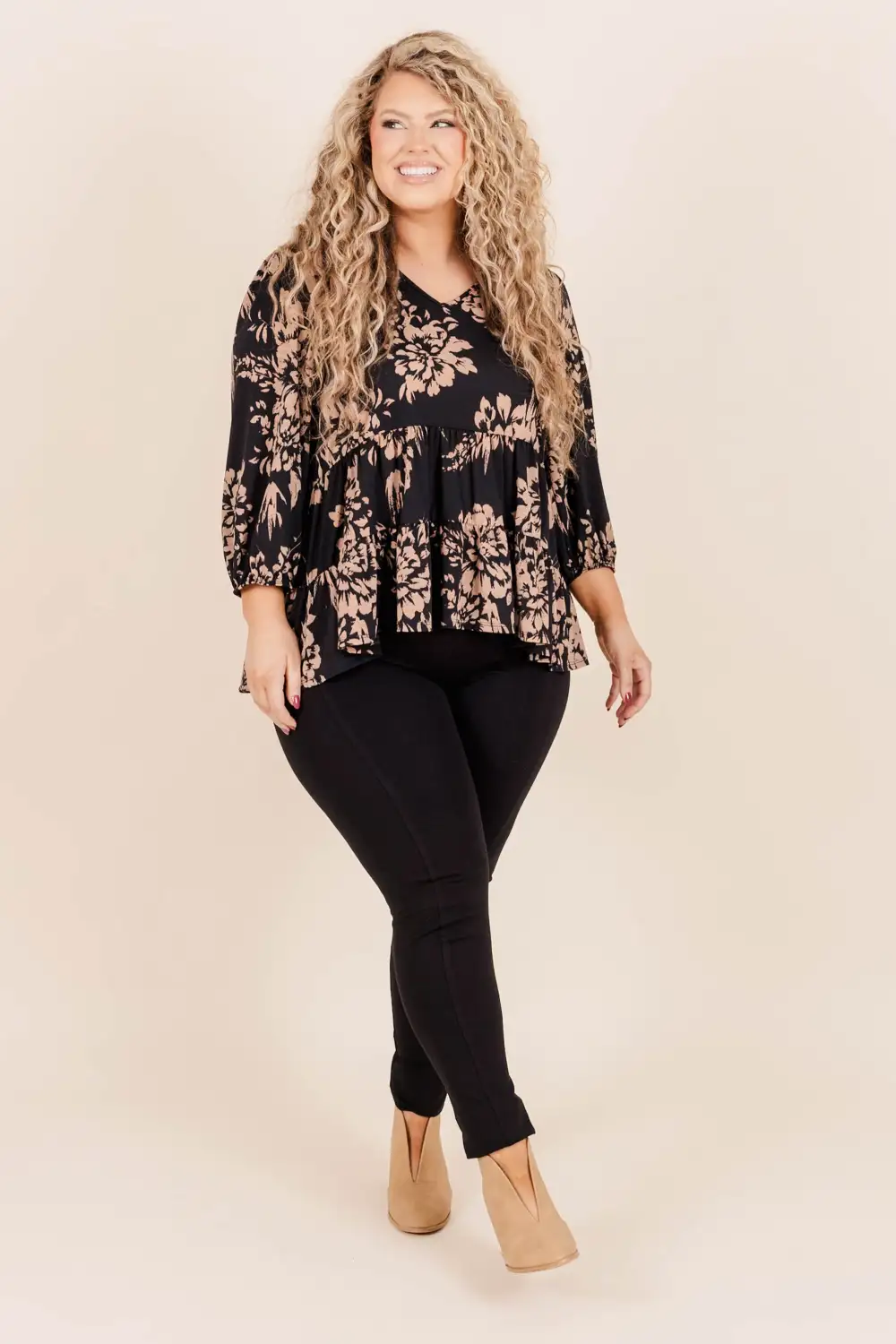 Canyon Moon Blouse, Black Multi