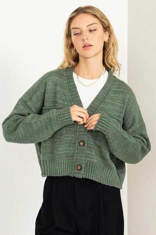 Cropped Cardigan Sweater