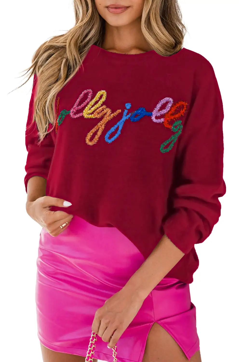 Holly Jolly Round Neck Casual Sweater