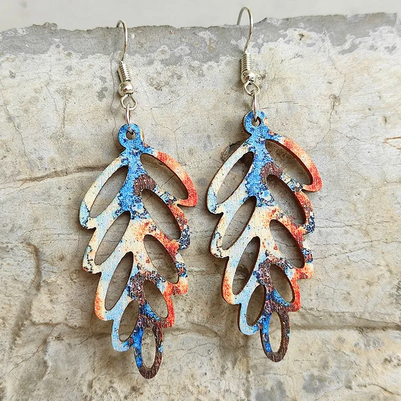 Vintage Openwork Leaf Earrings