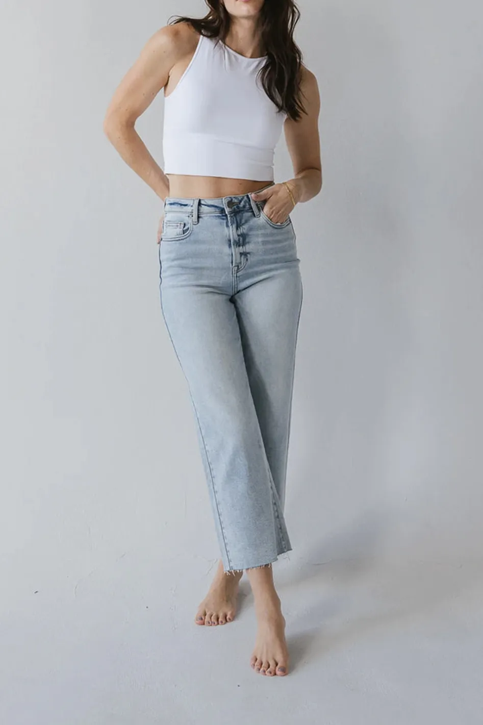 COLETTE WIDE LEG JEANS IN LIGHT WASH