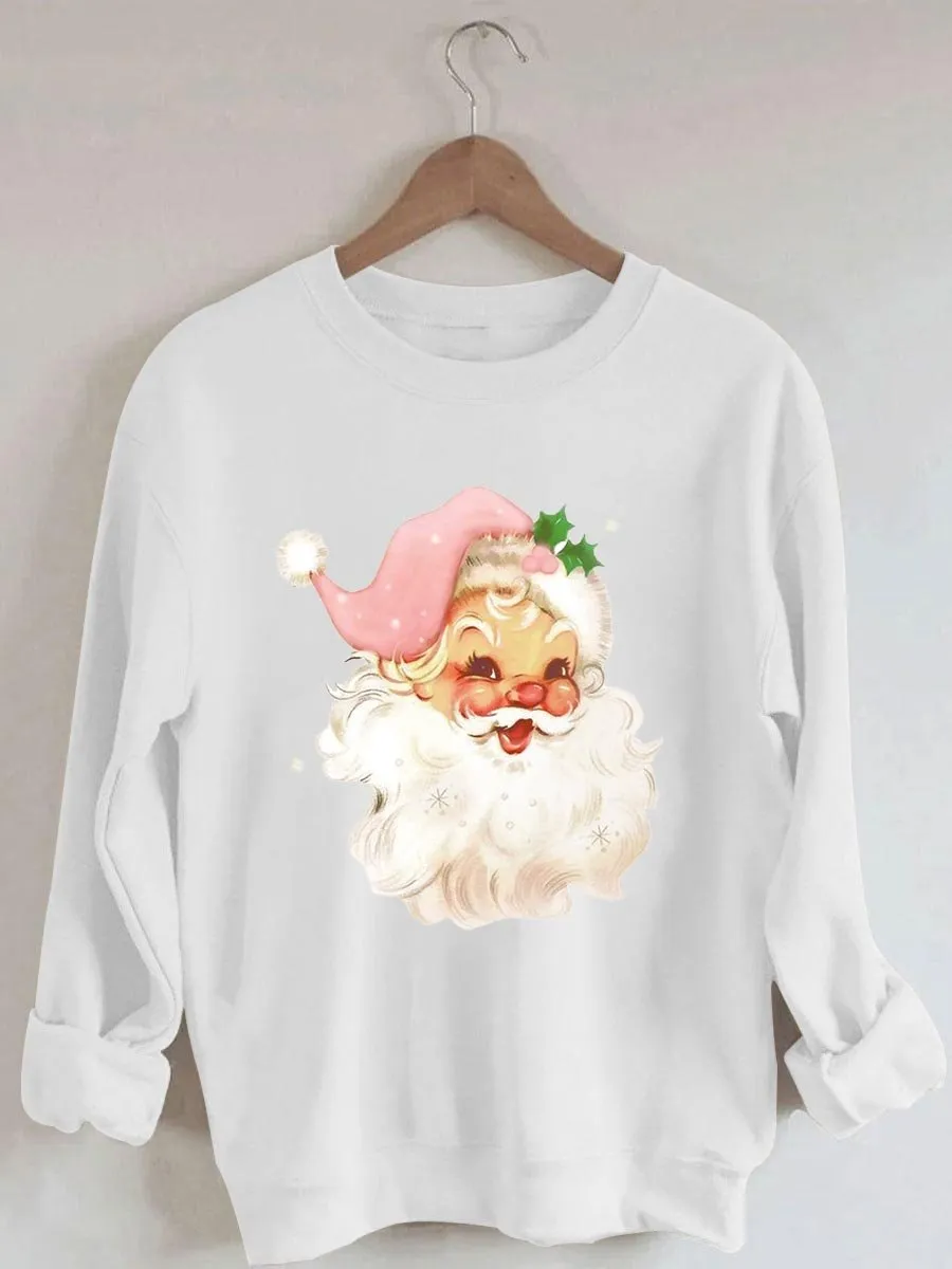 Santa Claus Print Sweatshirt