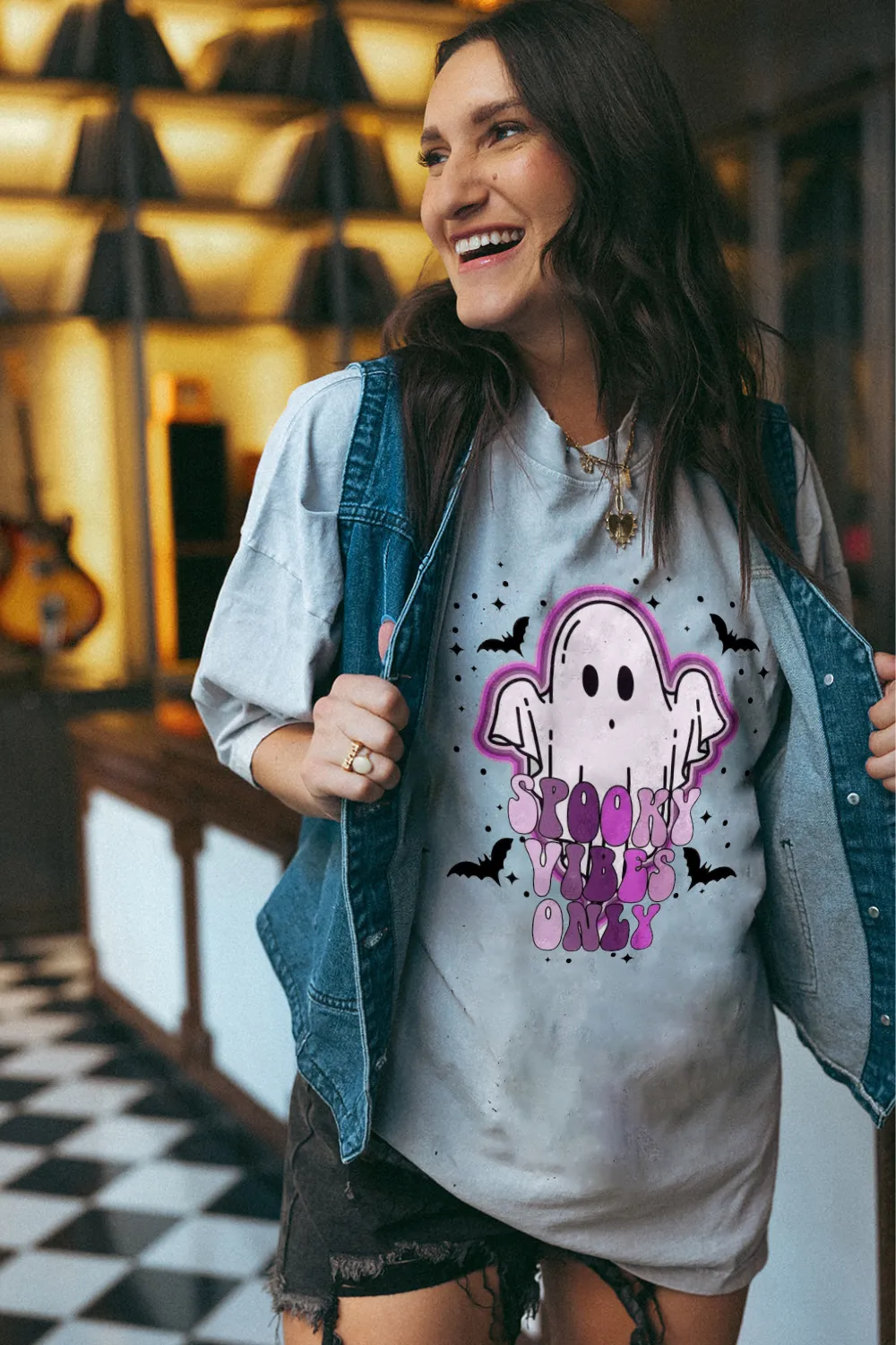 Women's Pumpkin English Halloween Printed T-shirt