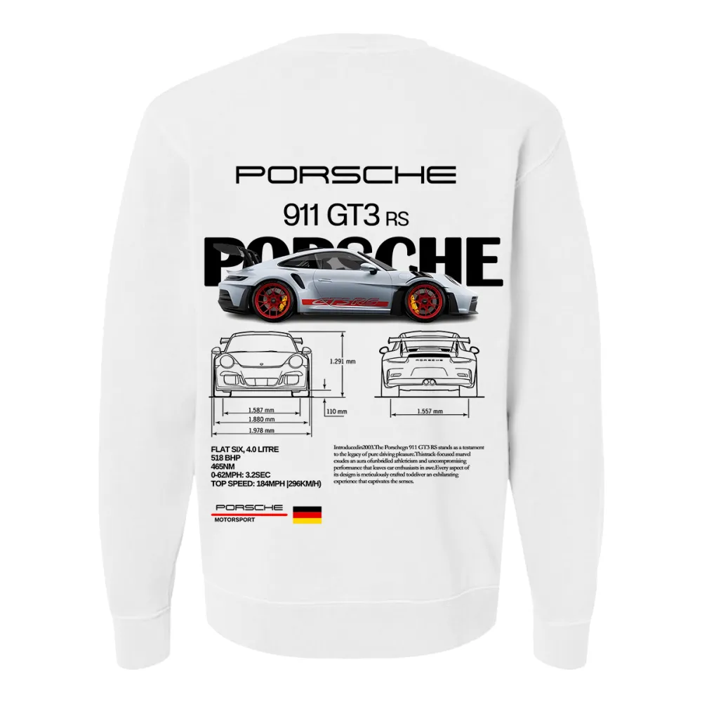 911 GT3 RS DESIGNED PATTERN PRINTED SWEATSHIRT 02