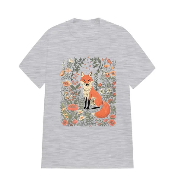 FOX PATTERN PRINTED TEE