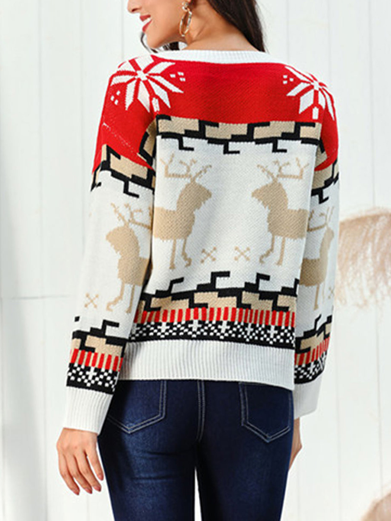 Reindeer Round Neck Sweater