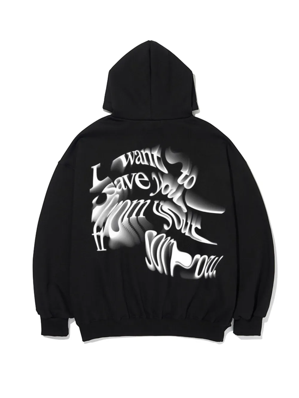 I Want To Save You From Sour Sorrow Pattern Printed Hoodie