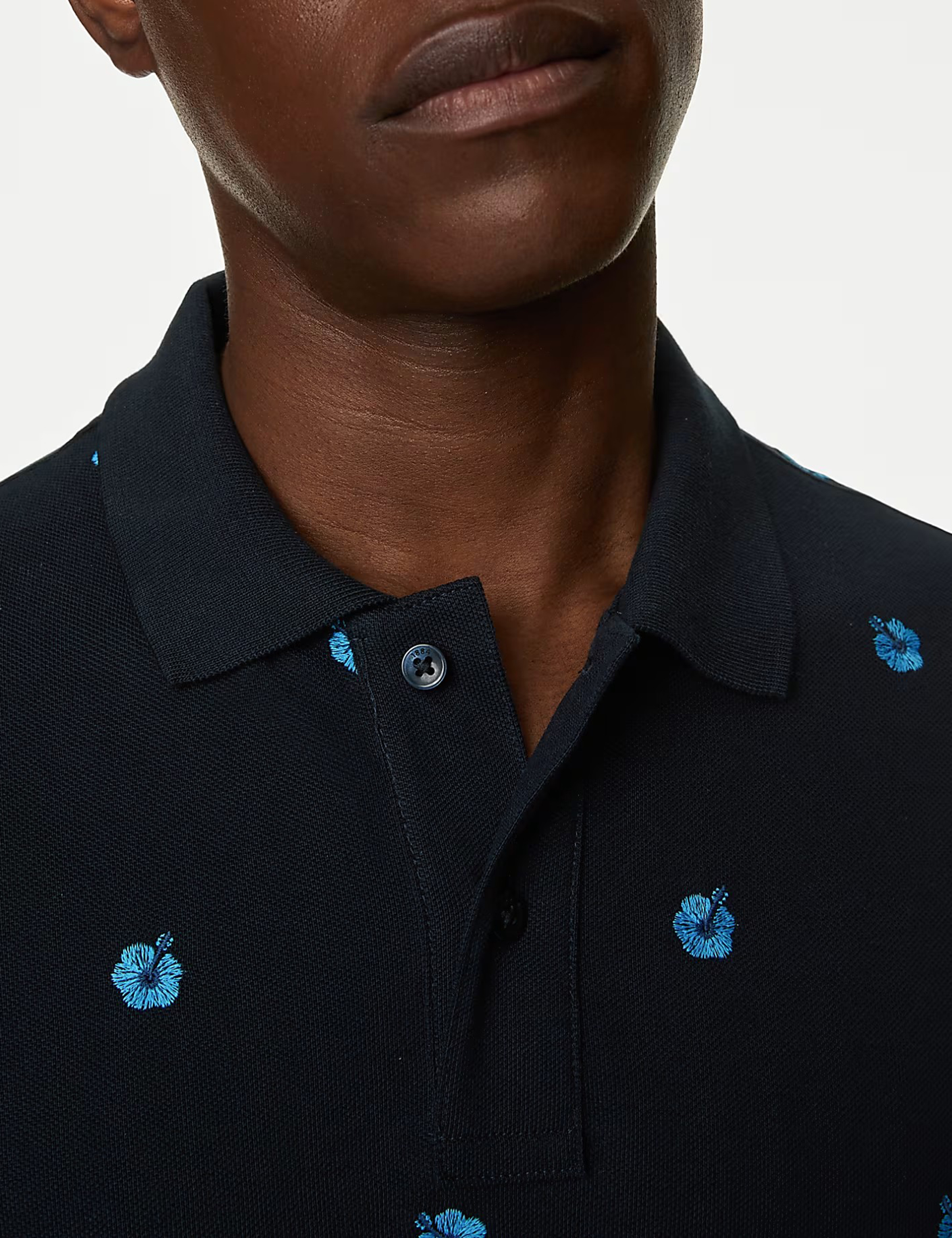 Pure Cotton Embroidered Polo Shirt