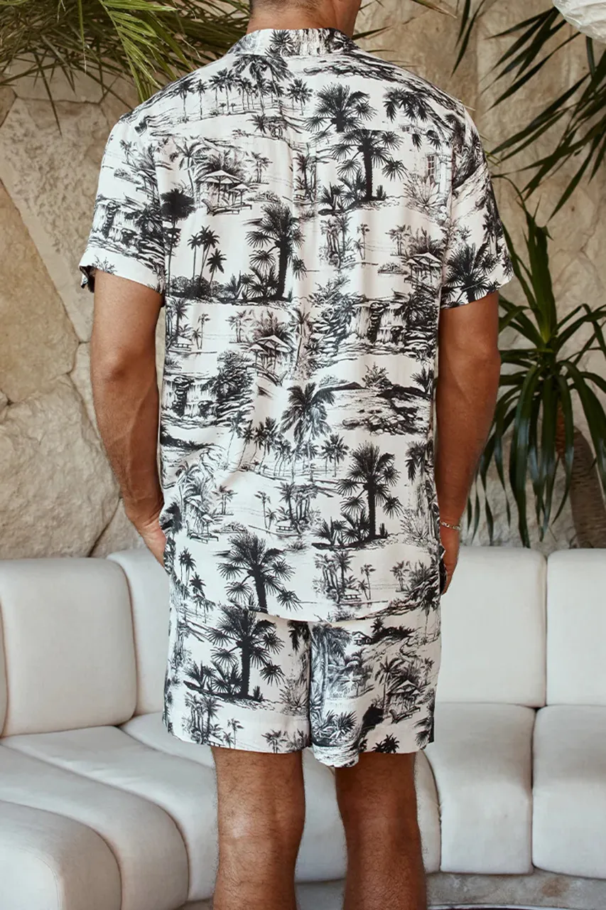 POLYESTER VACATION PALMS SET