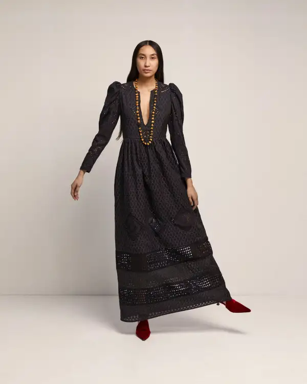 Winifred Black Eyelet Dress