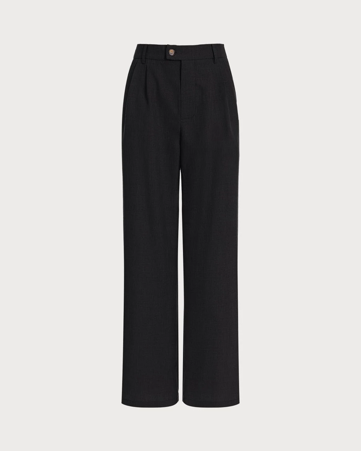 The Solid Pleated High-waisted Pants