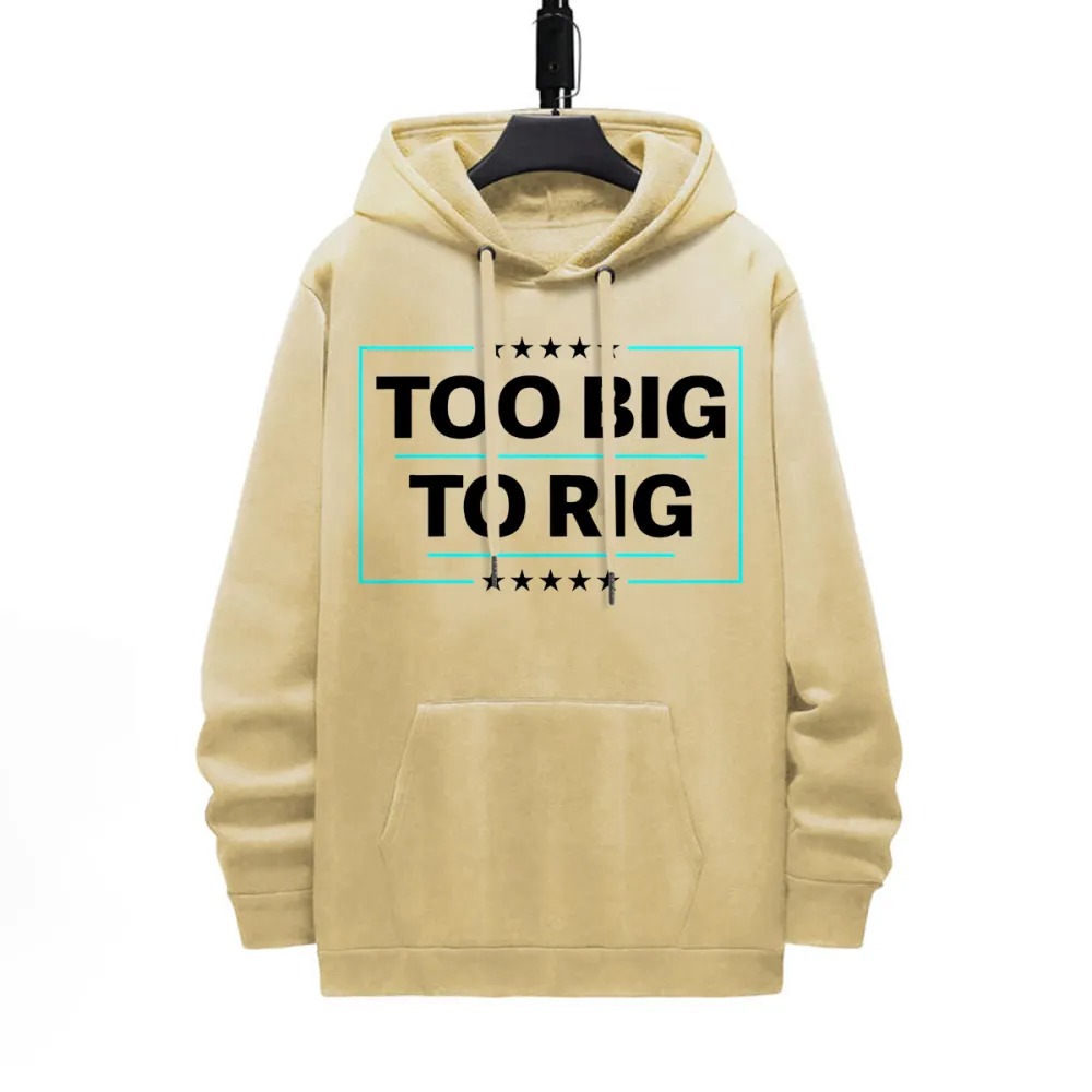 TOO BIG TOO RIG PATTERN PRINTED HOODIE